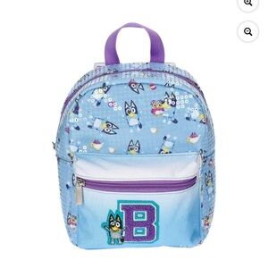 Kids Mini Bluey Backpack - Blue and Purple